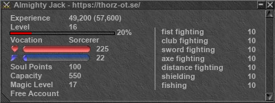 Signature for player Almighty Jack