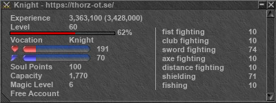 Signature for player Knight