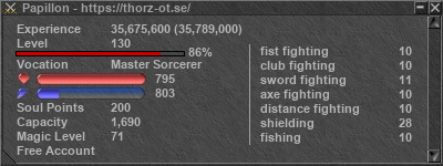 Signature for player Papillon