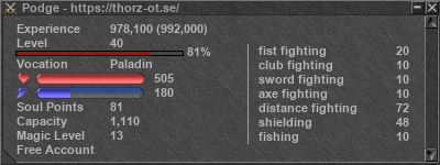 Signature for player Podge