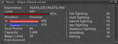 Signature for player Viron